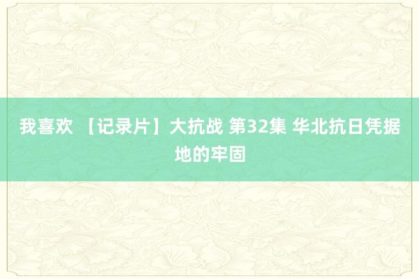 我喜欢 【记录片】大抗战 第32集 华北抗日凭据地的牢固