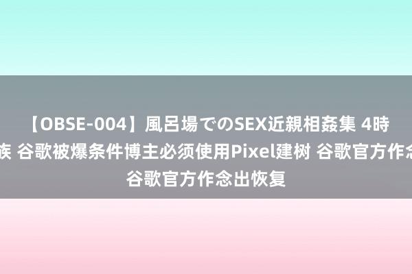 【OBSE-004】風呂場でのSEX近親相姦集 4時間32家族 谷歌被爆条件博主必须使用Pixel建树 谷歌官方作念出恢复