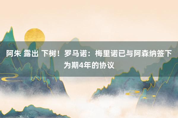 阿朱 露出 下树！罗马诺：梅里诺已与阿森纳签下为期4年的协议