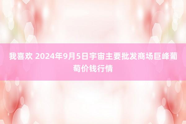 我喜欢 2024年9月5日宇宙主要批发商场巨峰葡萄价钱行情