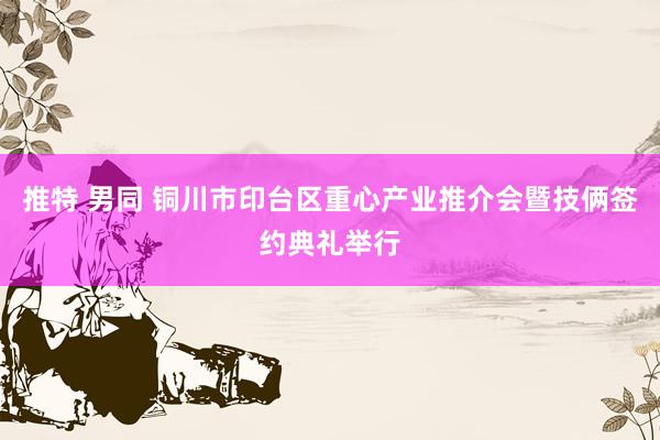 推特 男同 铜川市印台区重心产业推介会暨技俩签约典礼举行